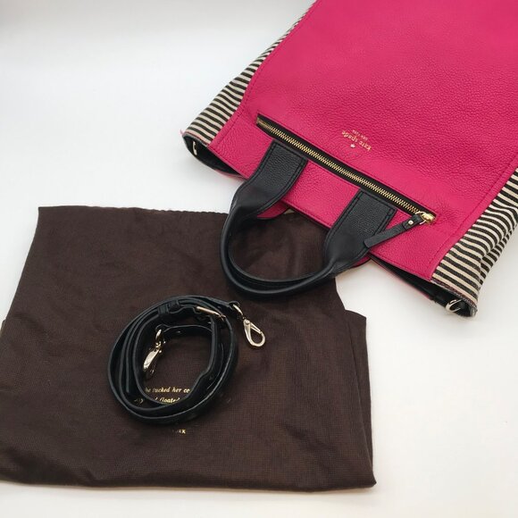 Kate Spade Pink Pebbled Leather Cobble Hill Hayley Tote Bag - Picture 10 of 11